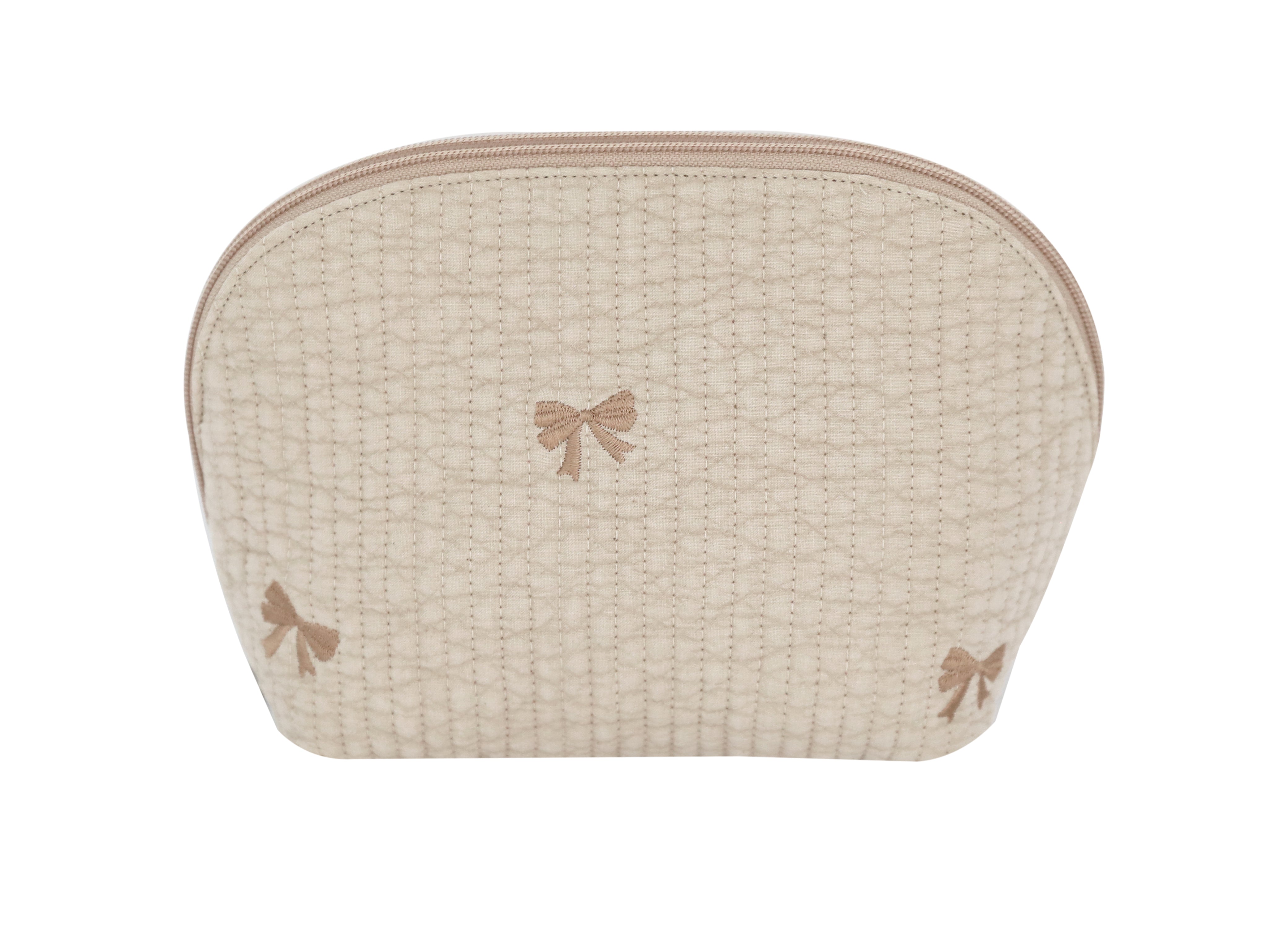 Quilted Embroidered Mom's Essential Pouch  | Multiple Sizes