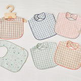 Reversible Gingham Waterproof Baby Bib | LOA DAISY