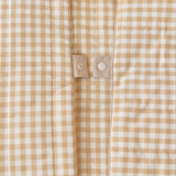 Reversible Brown Gingham Portable Nap Mat Blanket  | LOA DAISY