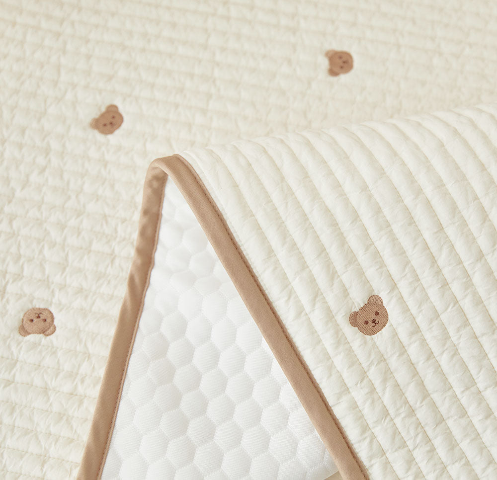 Duraron® Cooling Reversible Embroidered & Quilted Crib Mattress Pad