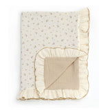 Leaf Ruffle 4-Layer Gauze Baby Blanket | LOA DAISY