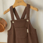 Baby Kids Brown Overalls Romper 