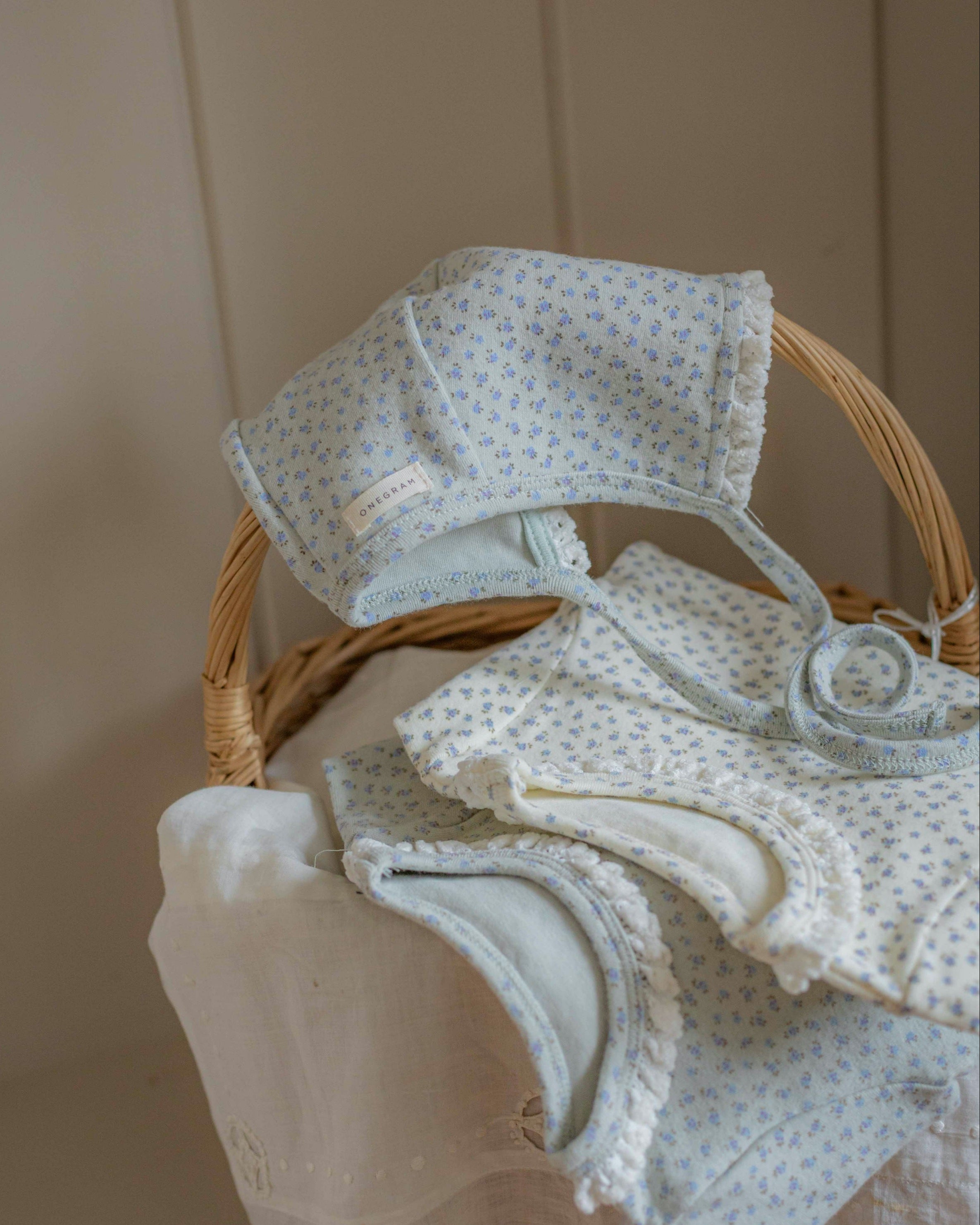 Mint Blue Floral Baby Kids Sleepwear