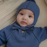 Little Nest Cotton Knit Baby Suit + Bonnet