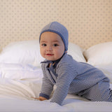 Baby shower boy gift navy striped onsie