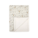 Teddy Bear Leaf Snuggle Gauze & Sherpa Blanket | Optional Personalization