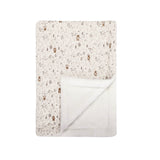 Teddy Bear Leaf Snuggle Gauze & Sherpa Blanket | Optional Personalization