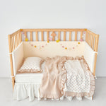 dotted ruffle beige modal gauze blanket for stroller and nap