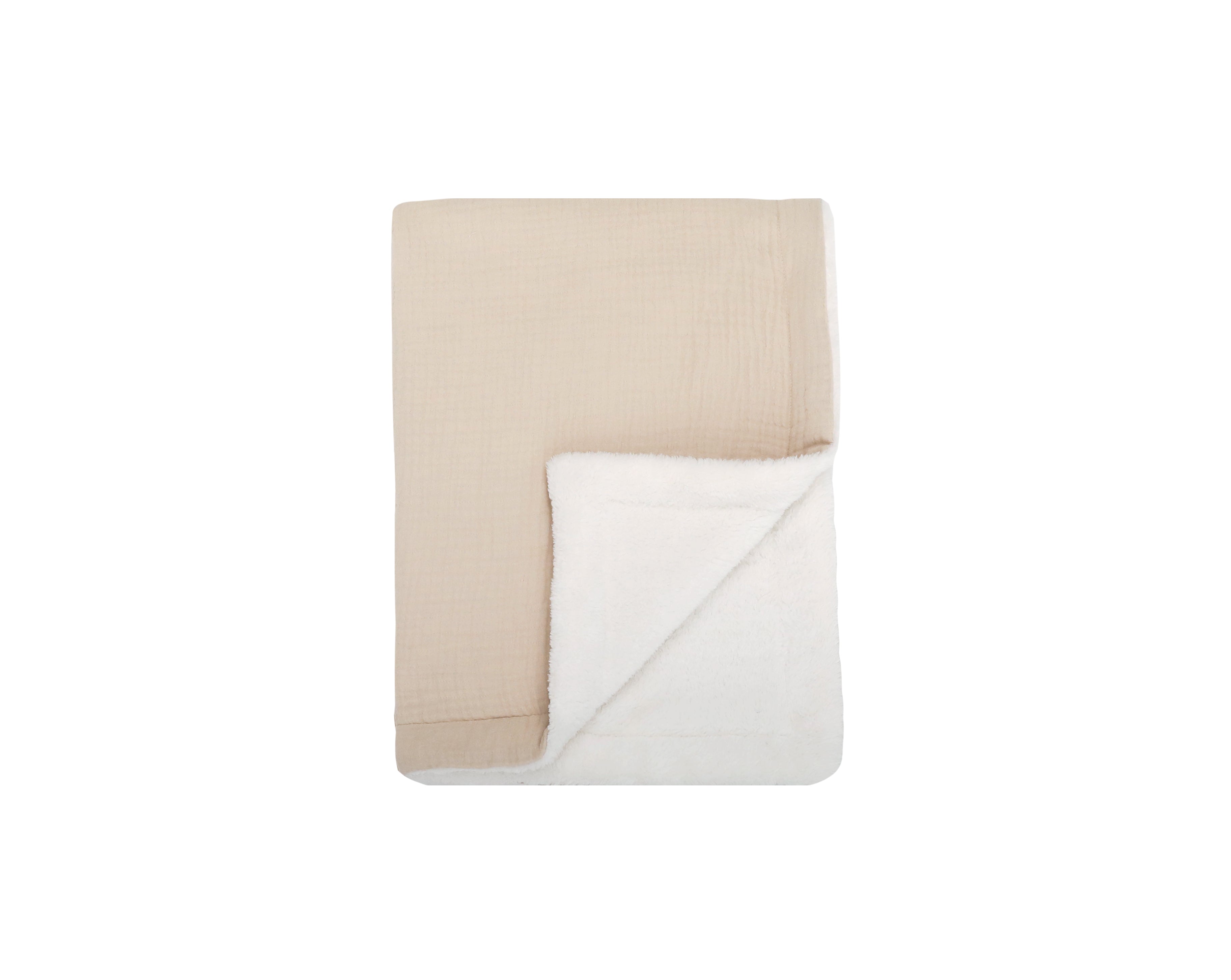 Luxe Multi-Layer Gauze & Sherpa Baby Blanket | Optional Personalization