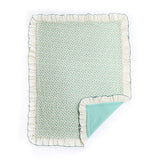 Petite Floral Ruffle Reversible Multi-Layer Gauze Baby Blanket | LOA DAISY