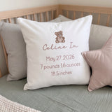 The Birth Announcement Pillow Cover