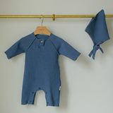 Little Nest Cotton Knit Baby Suit + Bonnet