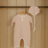 Pink Striped Girl's New Born Baby Romper Onesie