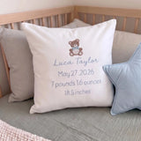 The Birth Announcement Pillow Cover
