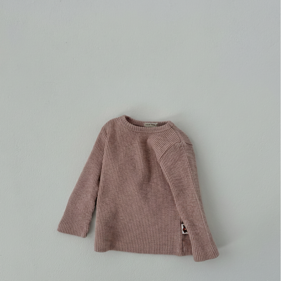 Pink Cloud Soft Rib Knit Sweater for baby and toddler outfits