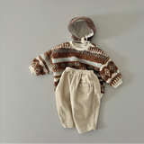 Back view of Corduroy Comfort Pants ivory toddler pants